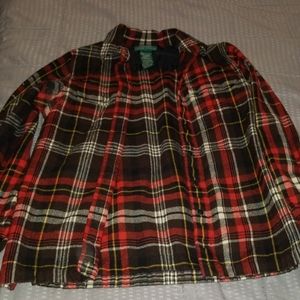 Ralph Lauren 100% worsted wool lined flannel